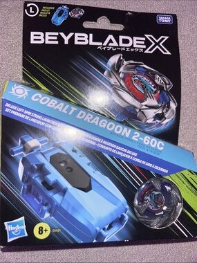 Beyblade X Cobalt Dragoon 2-60C Left-Spin Launcher
